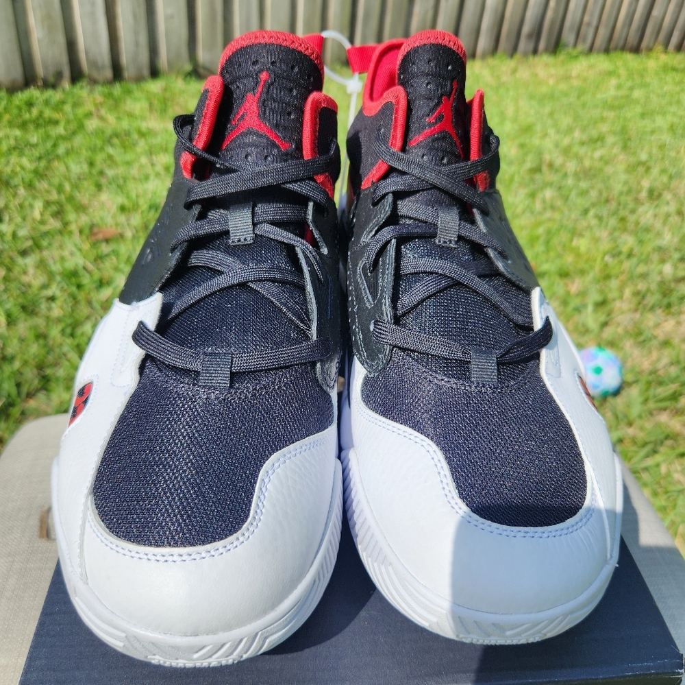 Size 14 - Jordan Stay Loyal 2 Black White Gym Red - Picture 5 of 8